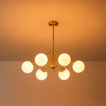 6/10 - Light Modern Glass Globe Bubble Chandelier - LightfixturesUAE