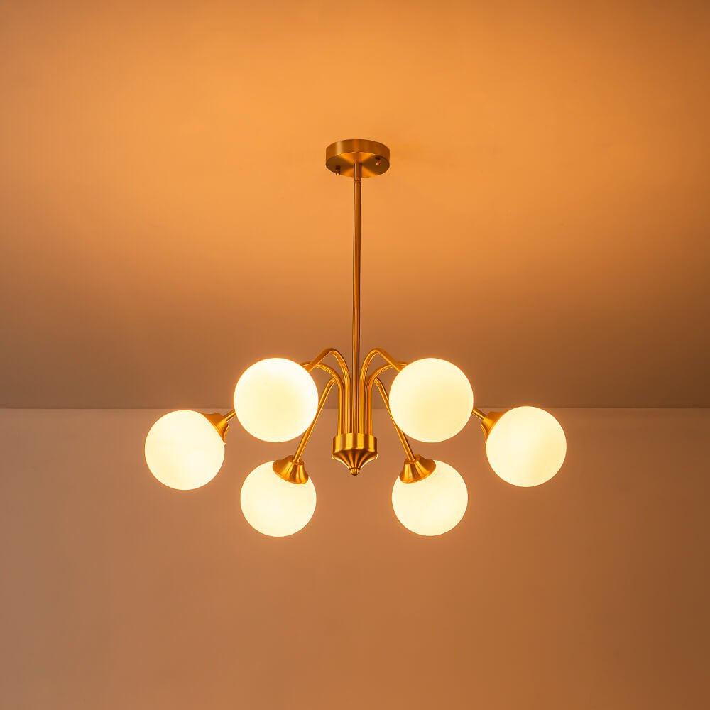 6/10 - Light Modern Glass Globe Bubble Chandelier - LightfixturesUAE