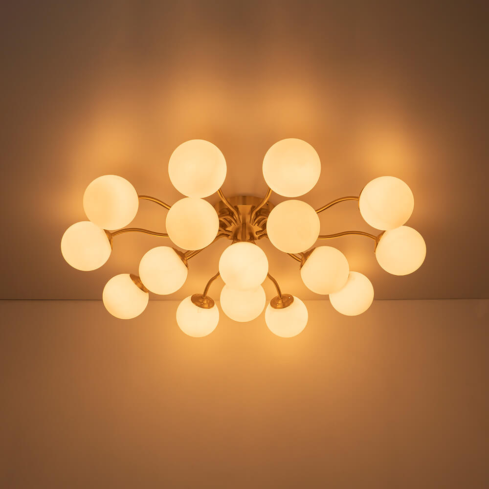 6/11/16 - Light Mid - Century Modern Glass Sputnik Ceiling Light - LightfixturesUAE