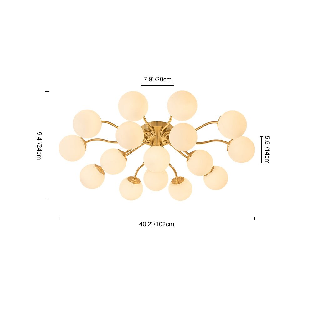 6/11/16 - Light Mid - Century Modern Glass Sputnik Ceiling Light - LightfixturesUAE