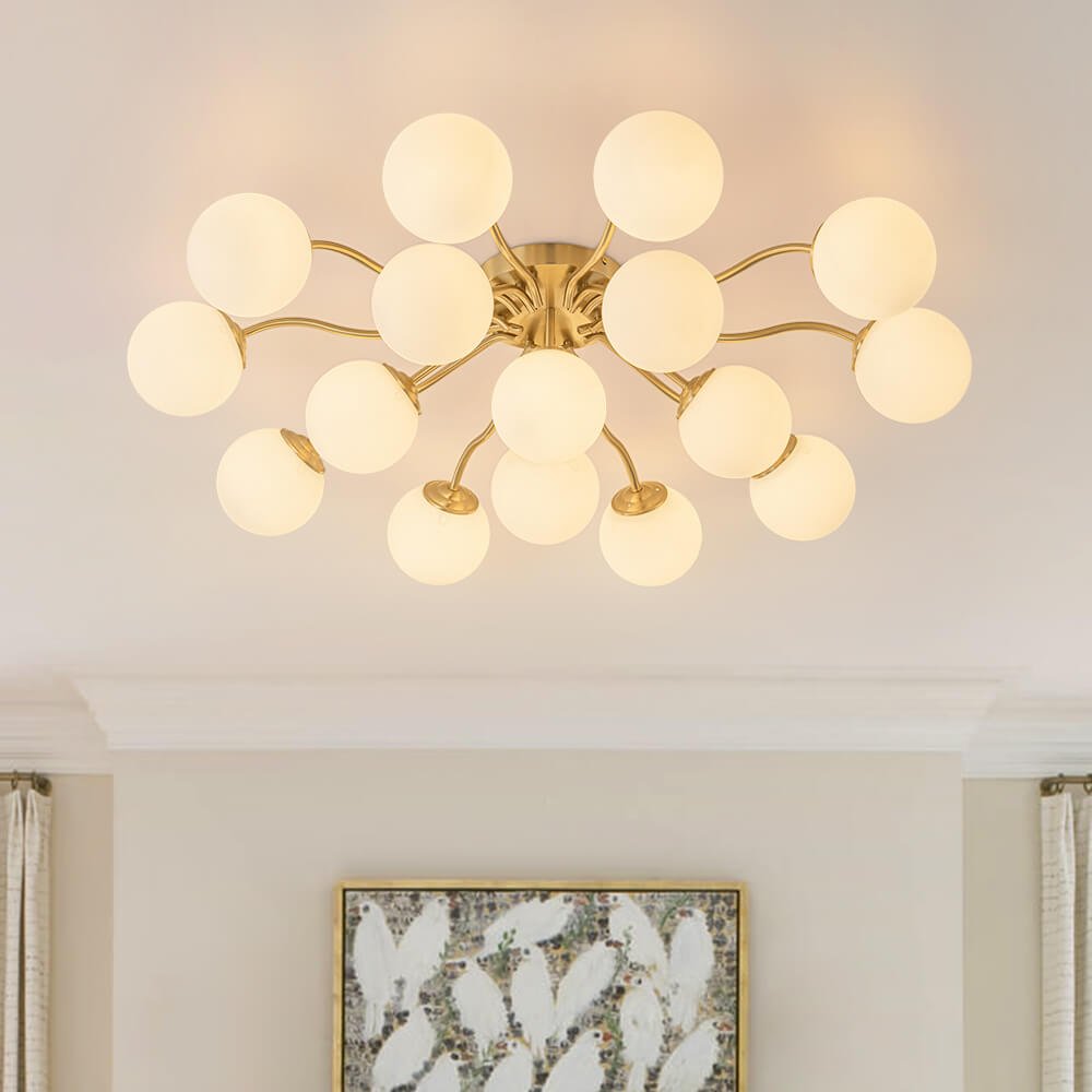 6/11/16 - Light Mid - Century Modern Glass Sputnik Ceiling Light - LightfixturesUAE
