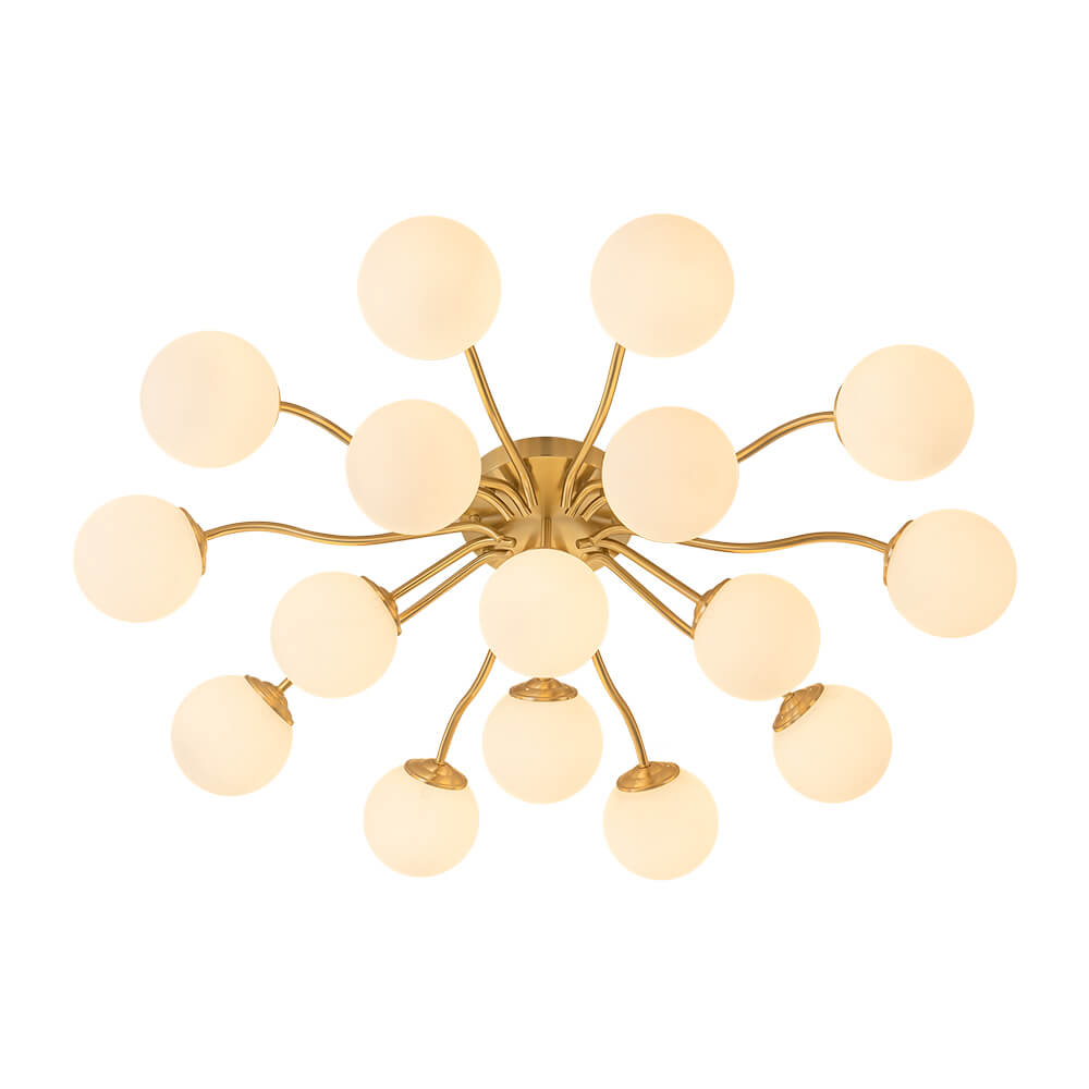 6/11/16 - Light Mid - Century Modern Glass Sputnik Ceiling Light - LightfixturesUAE
