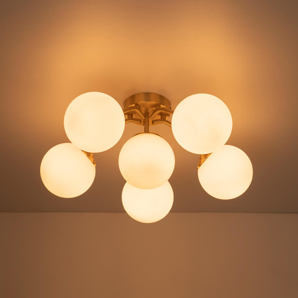 6/11/16 - Light Mid - Century Modern Glass Sputnik Ceiling Light - LightfixturesUAE