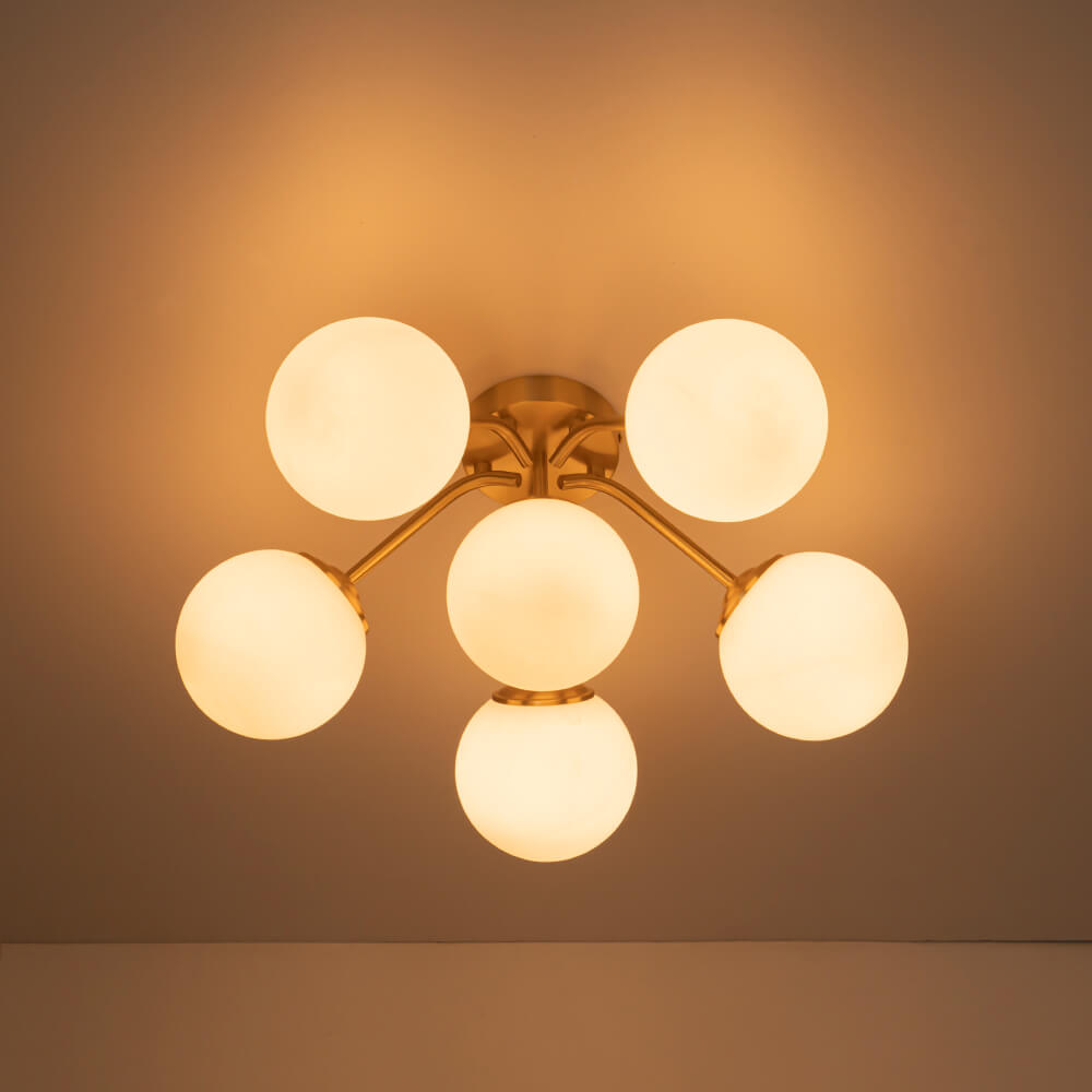6/11/16 - Light Mid - Century Modern Glass Sputnik Ceiling Light - LightfixturesUAE