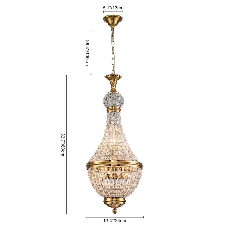 6/8 - Light French Empire Crystal Chandelier - LightfixturesUAE