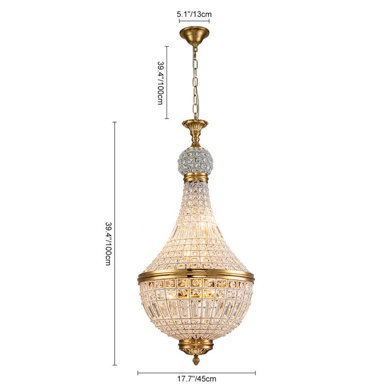 6/8 - Light French Empire Crystal Chandelier - LightfixturesUAE
