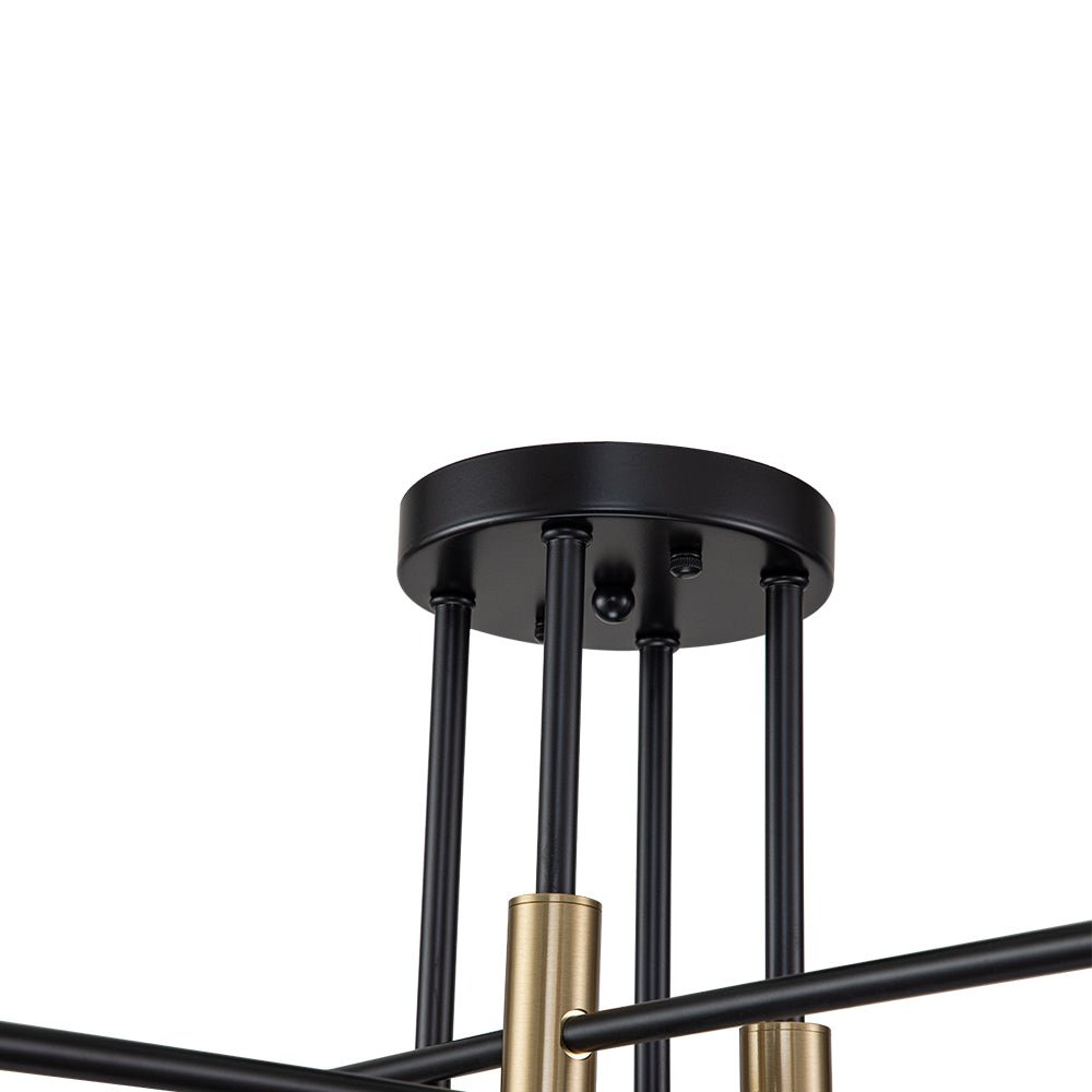 6/8 - Light Mid - Century Modern Sputnik Silhouette Semi Flush Mount - LightfixturesUAE