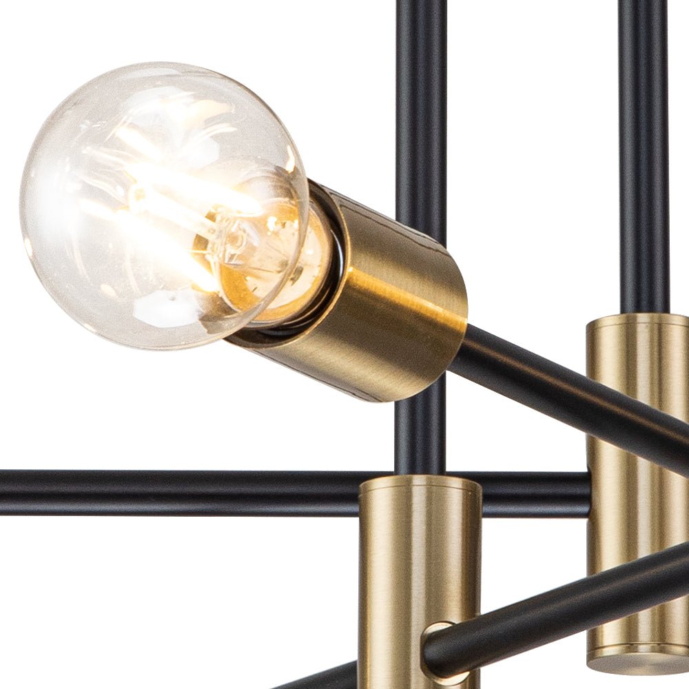 6/8 - Light Mid - Century Modern Sputnik Silhouette Semi Flush Mount - LightfixturesUAE
