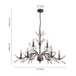 6/9 - Light Modern French Country Crystal Chandelier - LightfixturesUAE