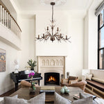 6/9 - Light Modern French Country Crystal Chandelier - LightfixturesUAE