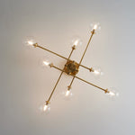 8 - Light Clear Glass Shade Sputnik Chandelier - LightfixturesUAE