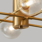 8 - Light Clear Glass Shade Sputnik Chandelier - LightfixturesUAE