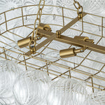 8 - Light Modern Bubble Glass Linear Chandelier - LightfixturesUAE