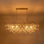 8 - Light Modern Bubble Glass Linear Chandelier - LightfixturesUAE
