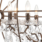 8 - Light Modern Circle Two - Tier Crystal Orb Pendant Lighting - LightfixturesUAE