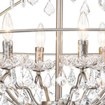 8 - Light Modern Circle Two - Tier Crystal Orb Pendant Lighting - LightfixturesUAE