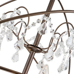 8 - Light Modern Circle Two - Tier Crystal Orb Pendant Lighting - LightfixturesUAE