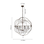 8 - Light Modern Circle Two - Tier Crystal Orb Pendant Lighting - LightfixturesUAE