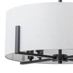 8 - Light Modern Fabric Shade Drum Chandelier - LightfixturesUAE