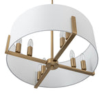 8 - Light Modern Fabric Shade Drum Chandelier - LightfixturesUAE