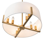 8 - Light Modern Fabric Shade Drum Chandelier - LightfixturesUAE
