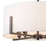 8 - Light Modern Fabric Shade Drum Chandelier - LightfixturesUAE