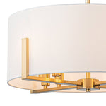 8 - Light Modern Fabric Shade Drum Chandelier - LightfixturesUAE