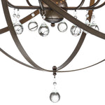 8 - Light Modern Farmhouse Circle Crystal Orb Chandelier - LightfixturesUAE