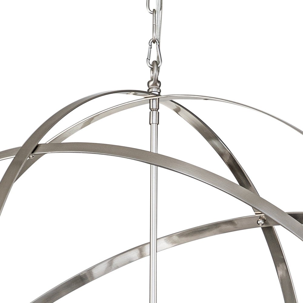 8 - Light Modern Farmhouse Circle Crystal Orb Chandelier - LightfixturesUAE