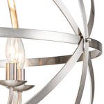 8 - Light Modern Farmhouse Circle Crystal Orb Chandelier - LightfixturesUAE