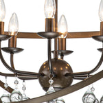 8 - Light Modern Farmhouse Circle Crystal Orb Chandelier - LightfixturesUAE