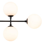 8 - Light Modern Sputnik Opal Globes Linear Chandelier - LightfixturesUAE