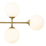 8 - Light Modern Sputnik Opal Globes Linear Chandelier - LightfixturesUAE