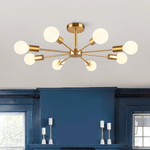 8 - Light Sputnik Chandelier Semi - flush Ceiling Light - LightfixturesUAE