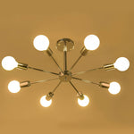 8 - Light Sputnik Chandelier Semi - flush Ceiling Light - LightfixturesUAE