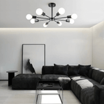 8 - Light Sputnik Chandelier Semi - flush Ceiling Light - LightfixturesUAE