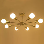8 - Light Sputnik Chandelier Semi - flush Ceiling Light - LightfixturesUAE