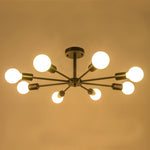 8 - Light Sputnik Chandelier Semi - flush Ceiling Light - LightfixturesUAE