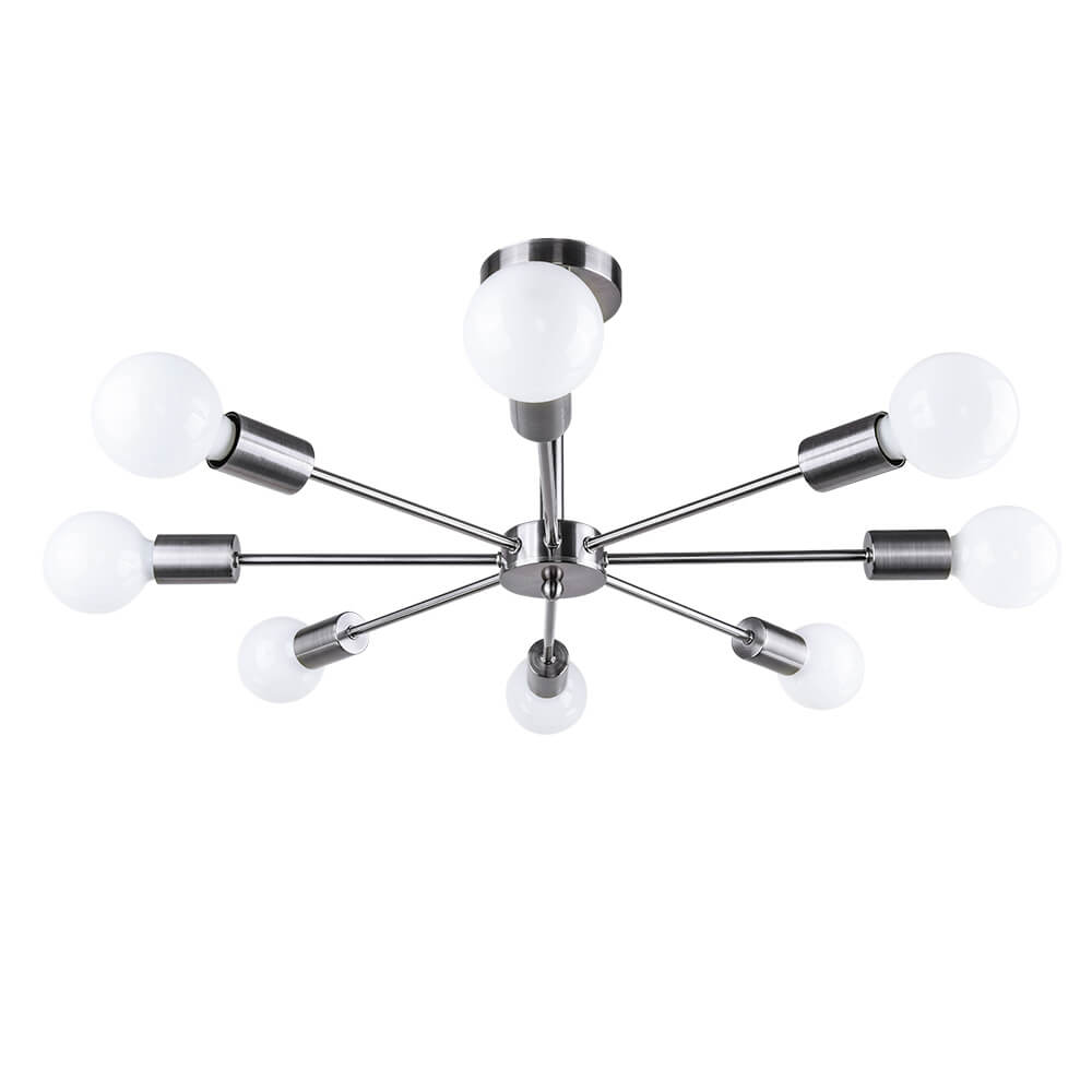 8 - Light Sputnik Chandelier Semi - flush Ceiling Light - LightfixturesUAE