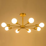8 - Light Sputnik Chandelier Semi - flush Ceiling Light - LightfixturesUAE