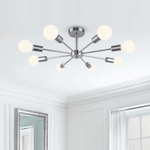 8 - Light Sputnik Chandelier Semi - flush Ceiling Light - LightfixturesUAE