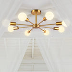 8 - Light Sputnik Chandelier Semi - flush Ceiling Light - LightfixturesUAE