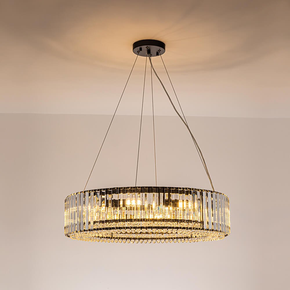 8/12 - Light Crystal Glass Pendant Light - LightfixturesUAE