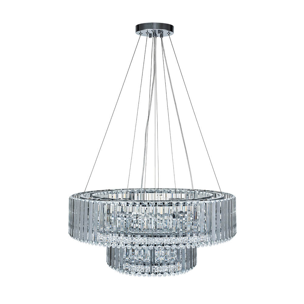 8/12 - Light Crystal Glass Pendant Light - LightfixturesUAE