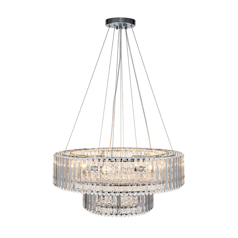 8/12 - Light Crystal Glass Pendant Light - LightfixturesUAE