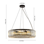 8/12 - Light Crystal Glass Pendant Light - LightfixturesUAE