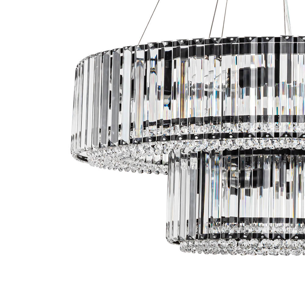 8/12 - Light Crystal Glass Pendant Light - LightfixturesUAE
