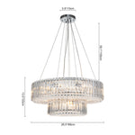 8/12 - Light Crystal Glass Pendant Light - LightfixturesUAE