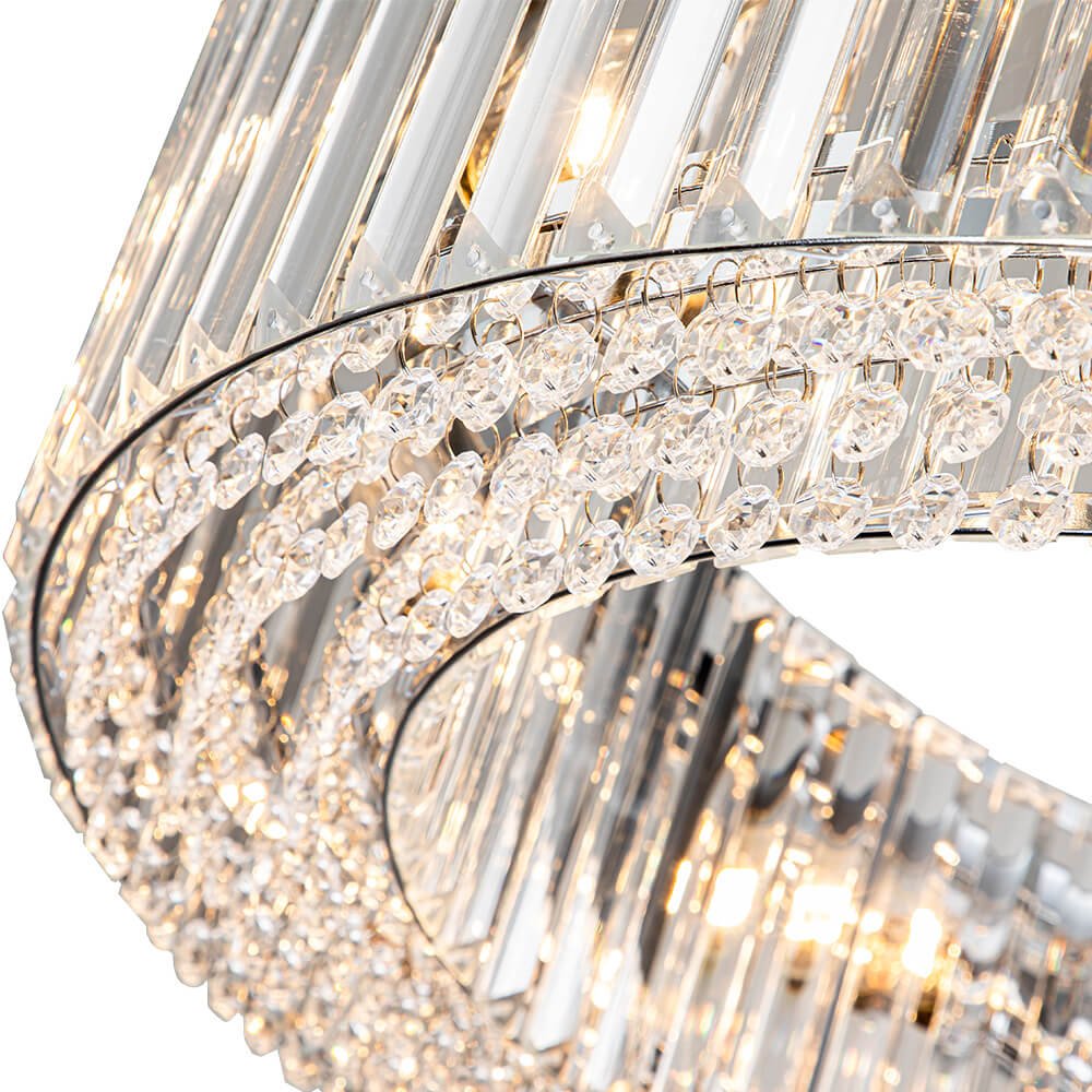 8/12 - Light Crystal Glass Pendant Light - LightfixturesUAE