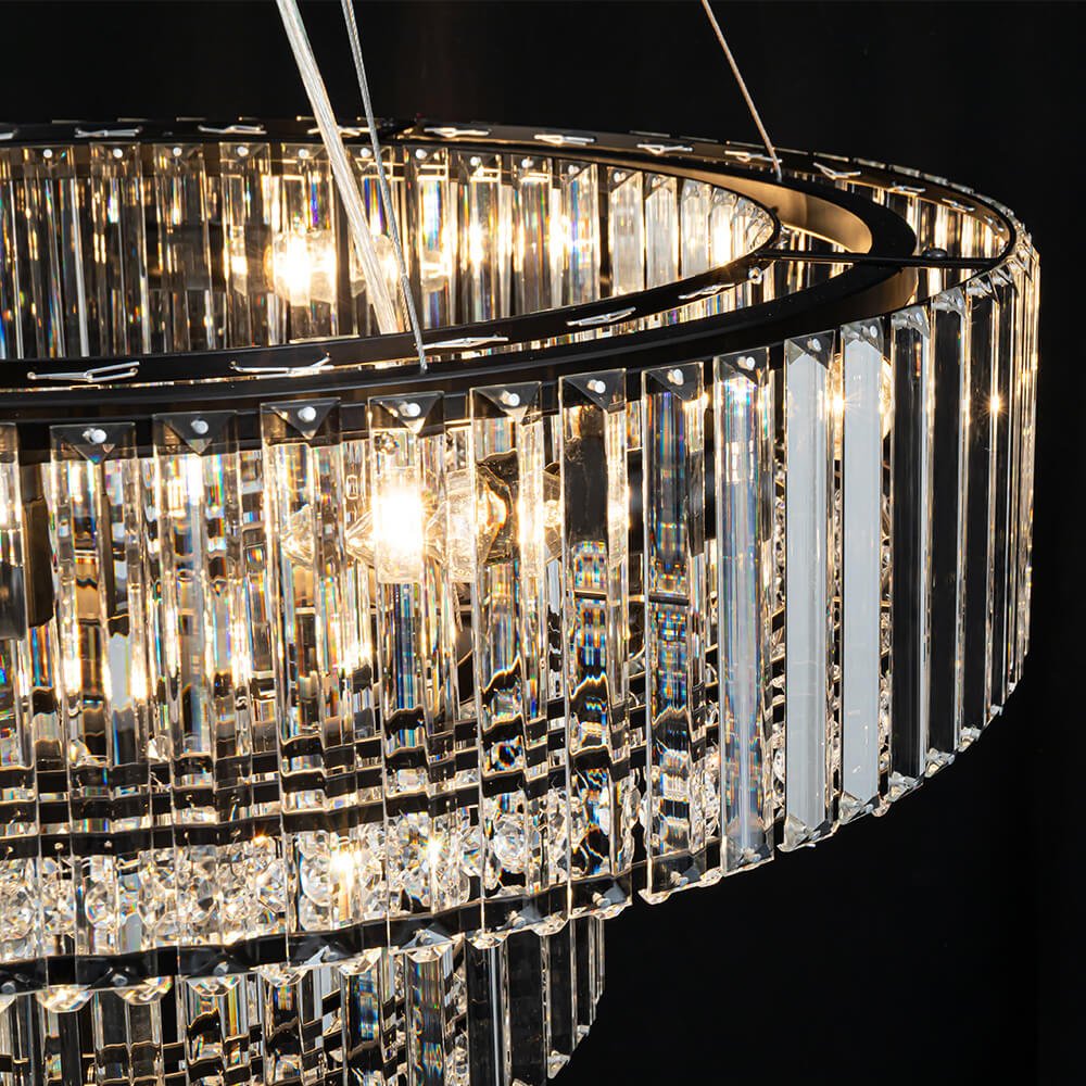 8/12 - Light Crystal Glass Pendant Light - LightfixturesUAE